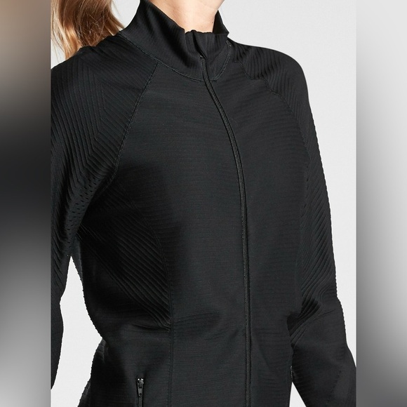 EUC - Athleta Rye Full Zip Jacket - Size LP - Black - Picture 5 of 8